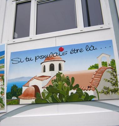 Carte postale en trompe l'oeil
