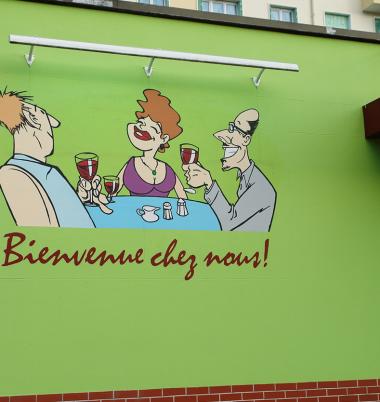 Décors peint cave à vins