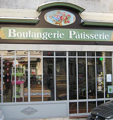 Devanture et lettrage boulangerie 