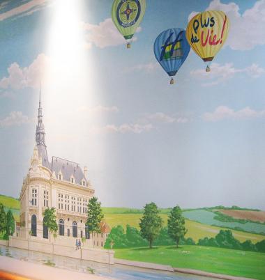 Fresque couloir hôpital