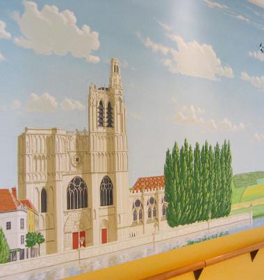 Fresque couloir hôpital