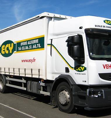 Marquage en peinture camion