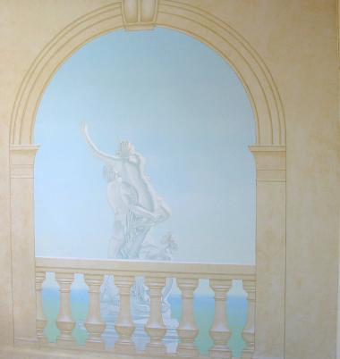 Trompe l'oeil mur intérieur
